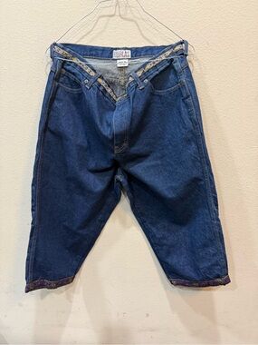 Vintage 90s Bill Blass Embellished Boho Crop Mom Jeans